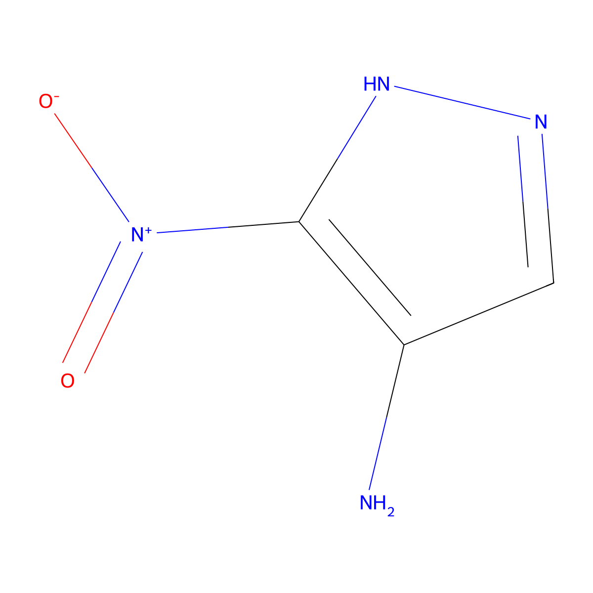 3-nitro-1H-Pyrazol-4-amine molecular structure, CAS 170312-10-4