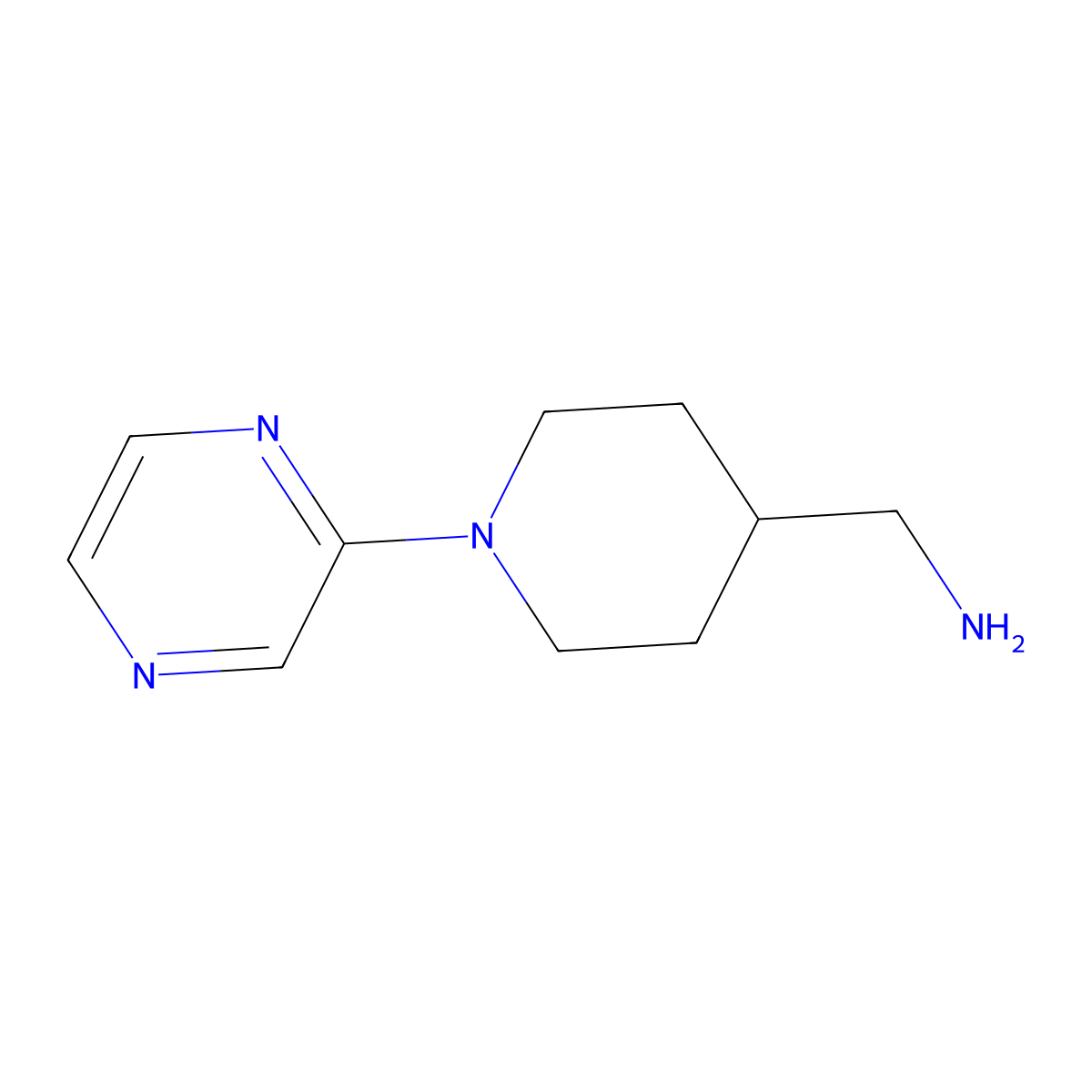 [(1-Pyrazin-2-ylpiperidin-4-yl)methyl]amine molecular structure, CAS 170353-19-2