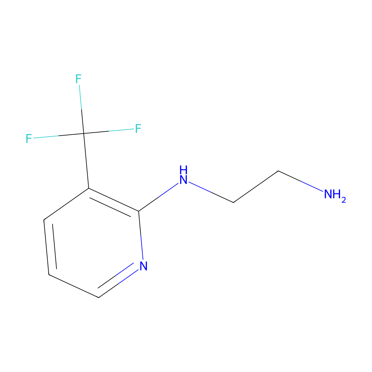 1,2-Ethanediamine, N1-[3-(trifluoromethyl)-2-pyridinyl]- molecular structure, CAS 170353-21-6