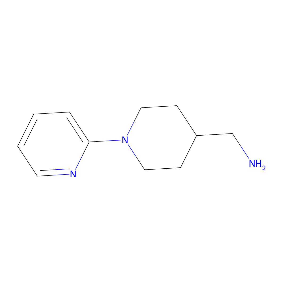 [(1-Pyridin-2-ylpiperidin-4-yl)methyl]amine molecular structure, CAS 170353-28-3