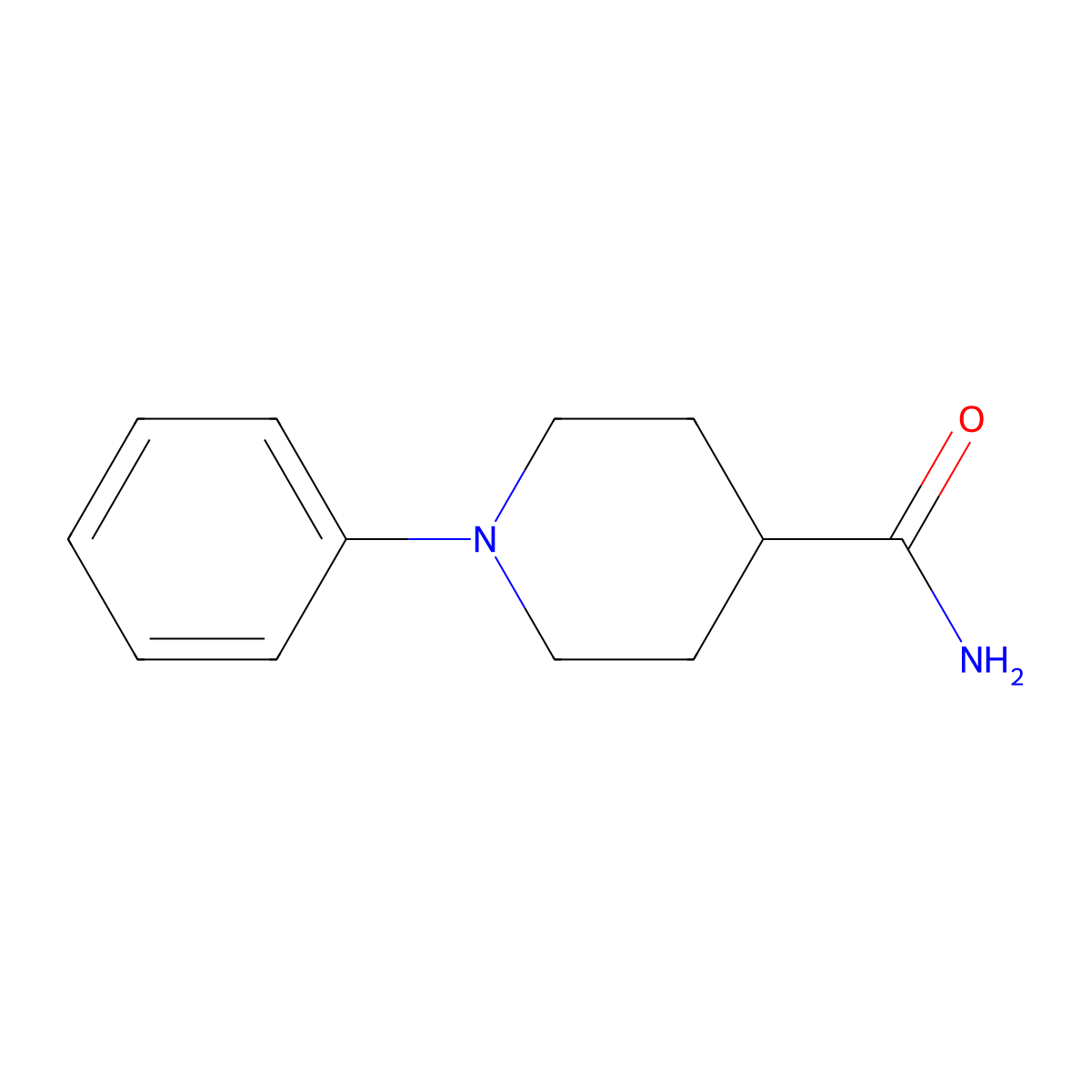 1-Phenylpiperidine-4-carboxamide molecular structure, CAS 170353-34-1