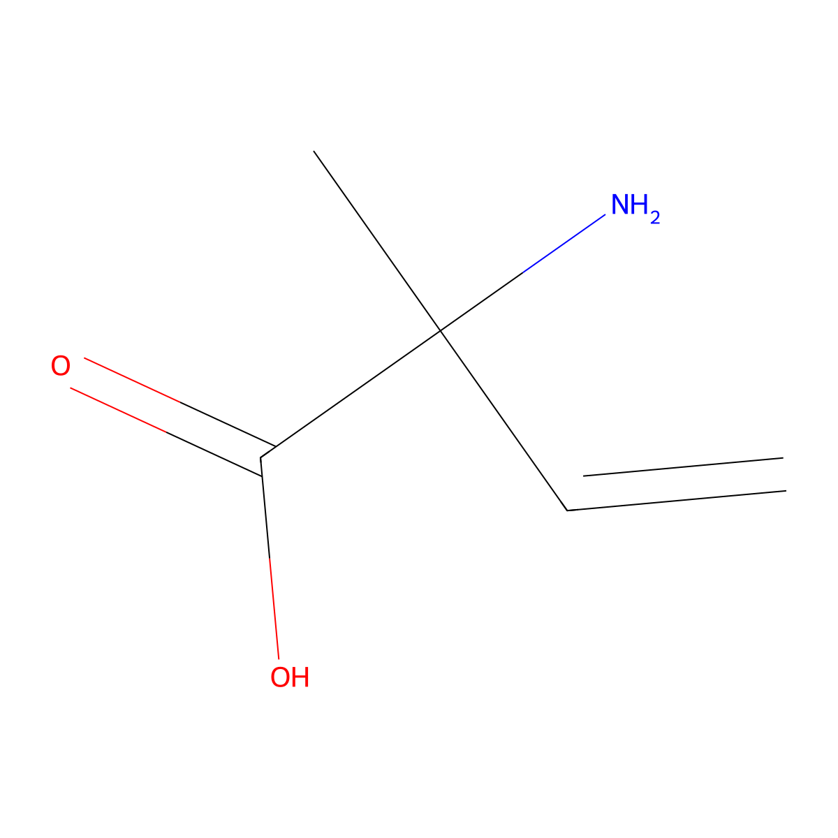 2-Amino-2-methylbut-3-enoic acid molecular structure, CAS 17036-77-0