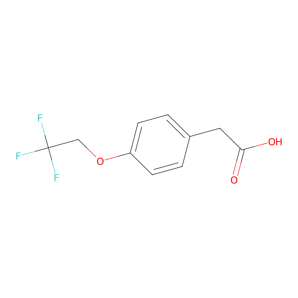 2-[4-(2,2,2-Trifluoroethoxy)phenyl]acetic acid molecular structure, CAS 170361-35-0