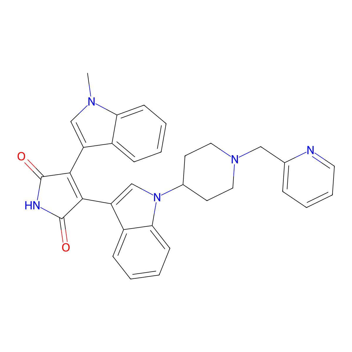 Enzastaurin molecular structure, CAS 170364-57-5
