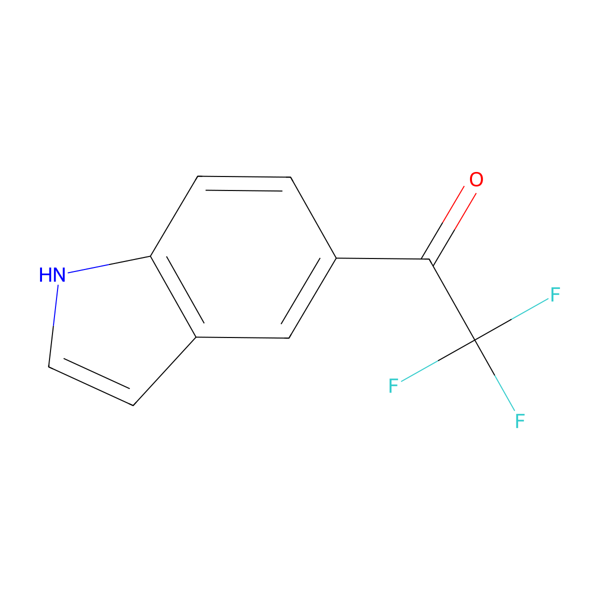 2,2,2-Trifluoro-1-(1H-indol-5-yl)ethanone molecular structure, CAS 170366-90-2