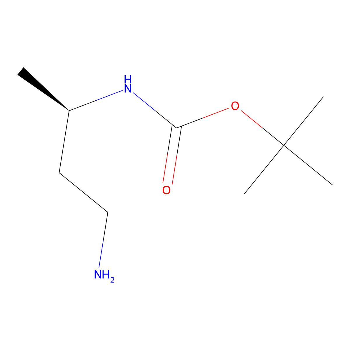 (R)-3-Boc-amino-butylamine molecular structure, CAS 170367-69-8