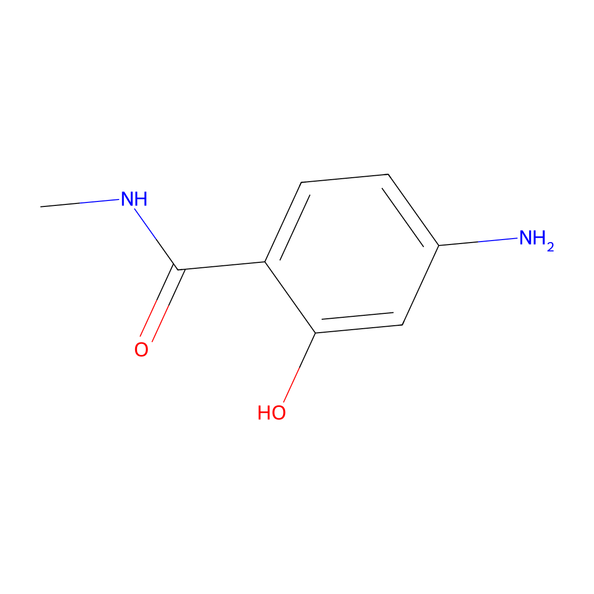 4-Amino-2-hydroxy-N-methylbenzamide molecular structure, CAS 170368-39-5