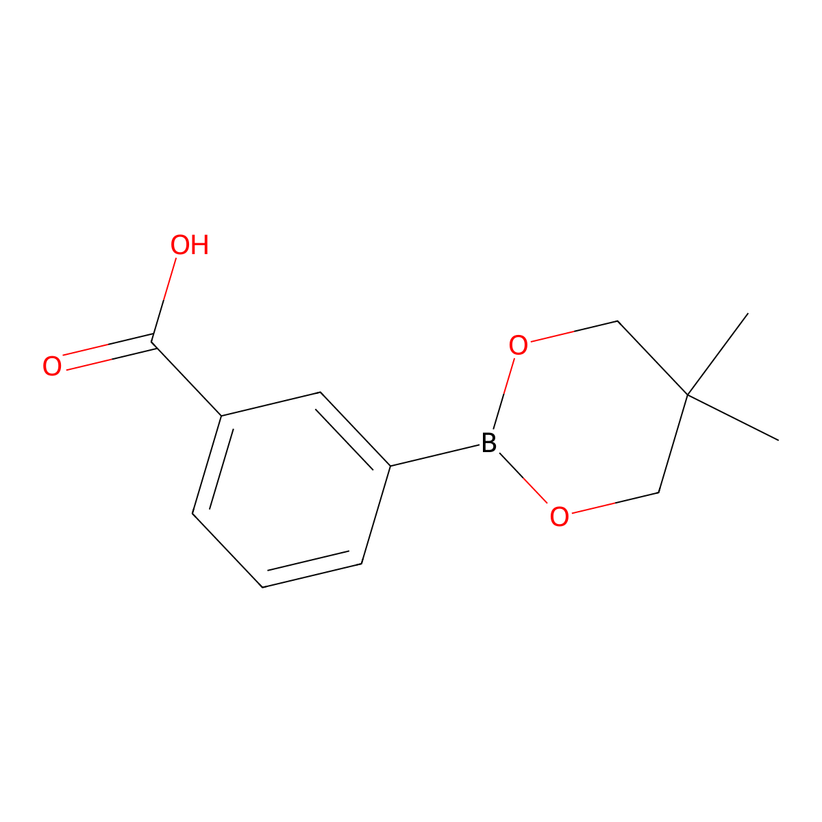 3-(5,5-Dimethyl-1,3,2-dioxaborinan-2-yl)benzoic acid molecular structure, CAS 1703741-63-2