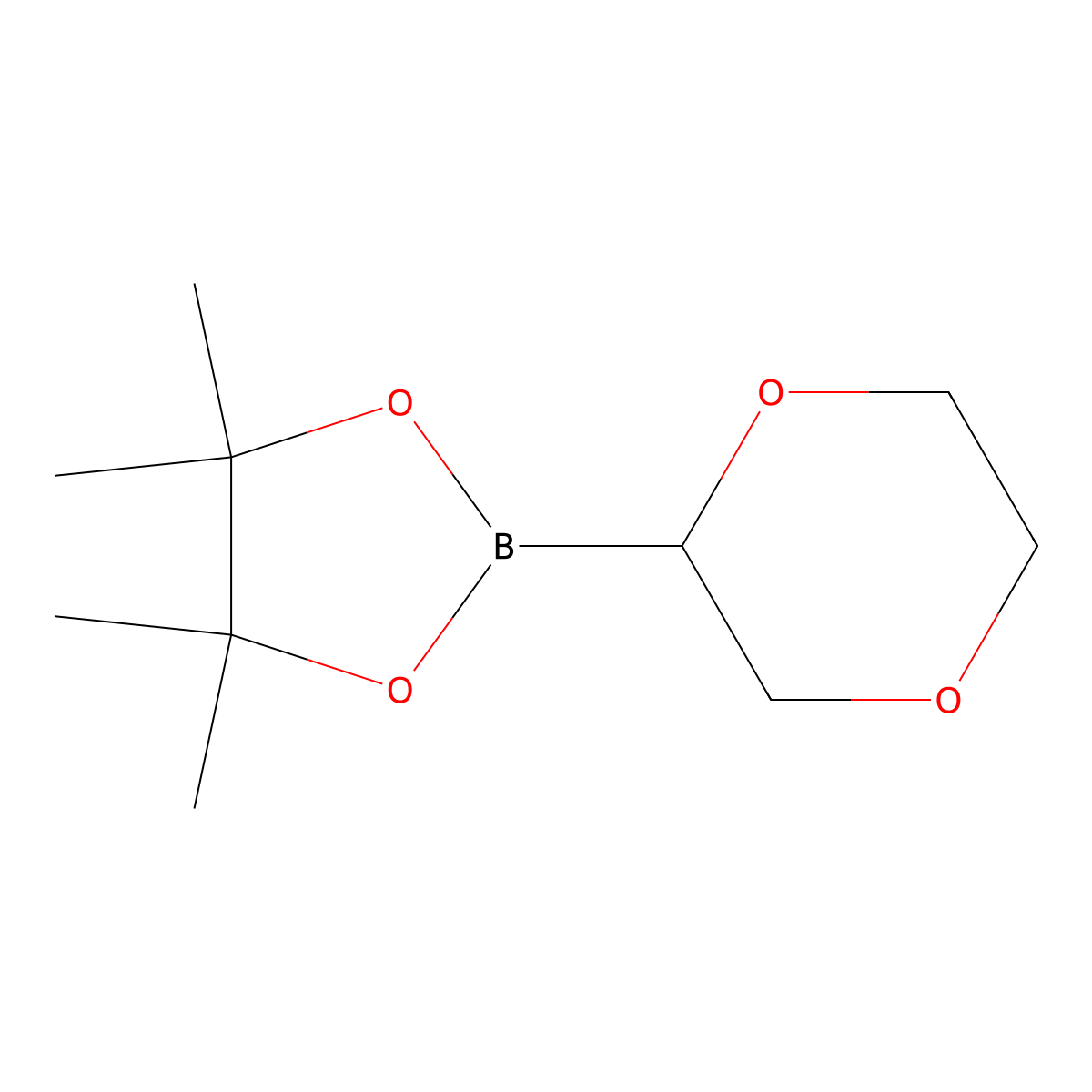 2-(1,4-Dioxan-2-yl)-4,4,5,5-tetramethyl-1,3,2-dioxaborolane molecular structure, CAS 1703747-29-8