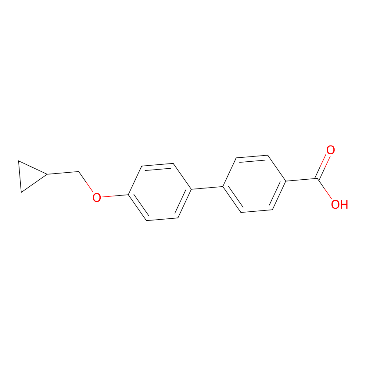 4'-(Cyclopropylmethoxy)[1,1'-biphenyl]-4-carboxylic acid molecular structure, CAS 1703770-36-8