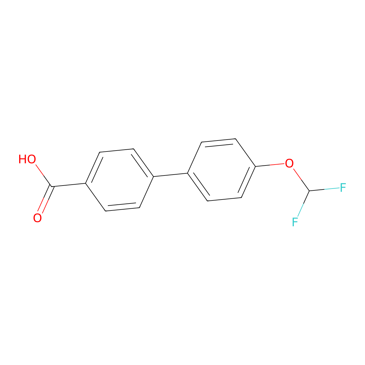 4-[4-(Difluoromethoxy)phenyl]benzoic acid molecular structure, CAS 1703770-92-6