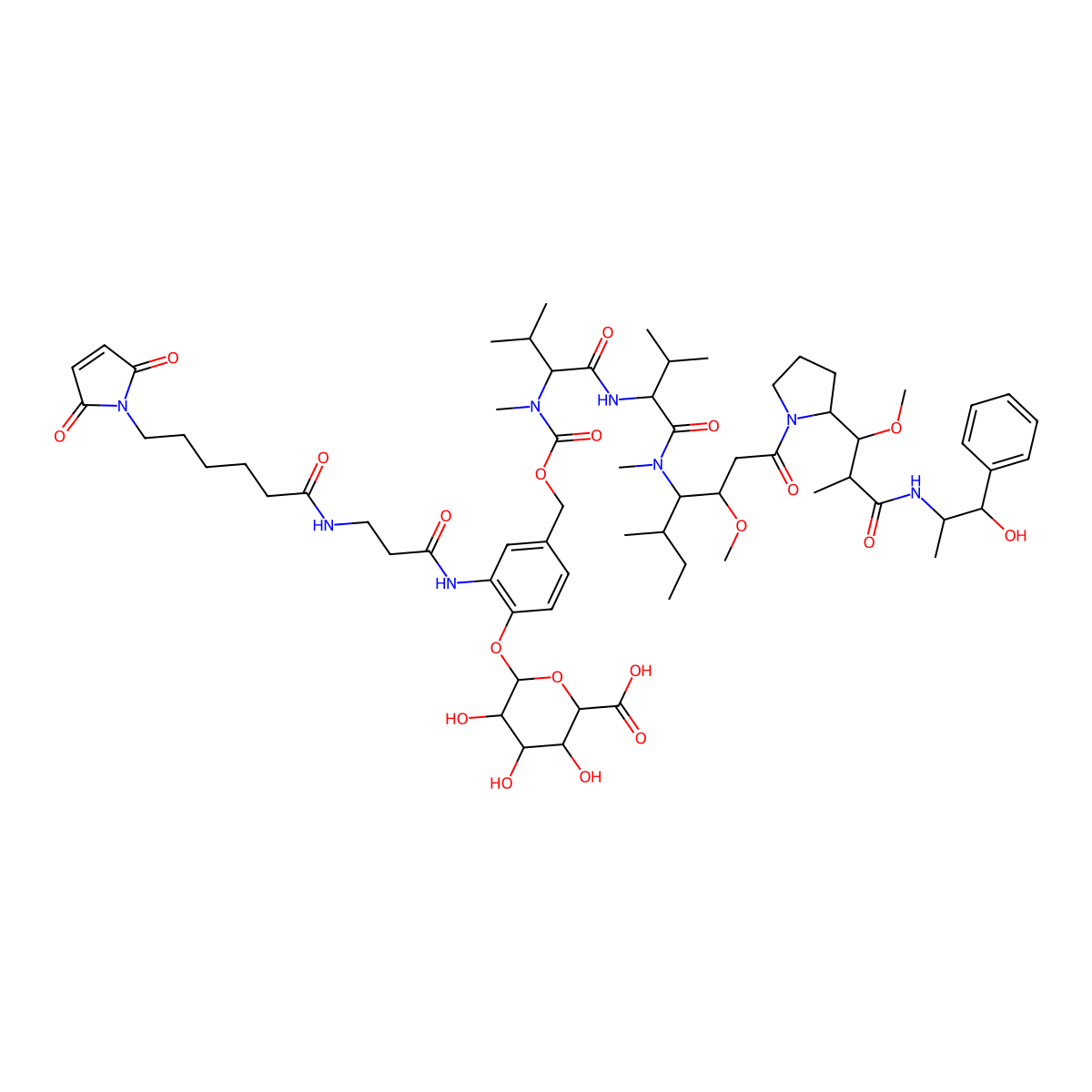 MC-betaglucuronide-MMAE-1 molecular structure, CAS 1703778-92-0