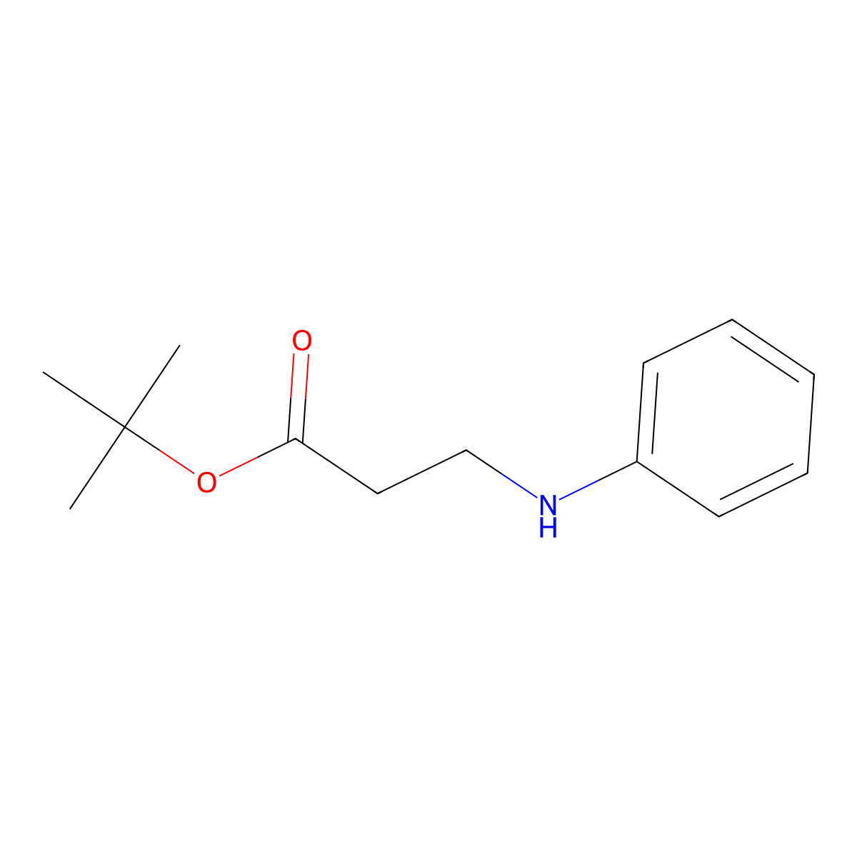Tert-butyl 3-(phenylamino)propanoate molecular structure, CAS 17038-88-9