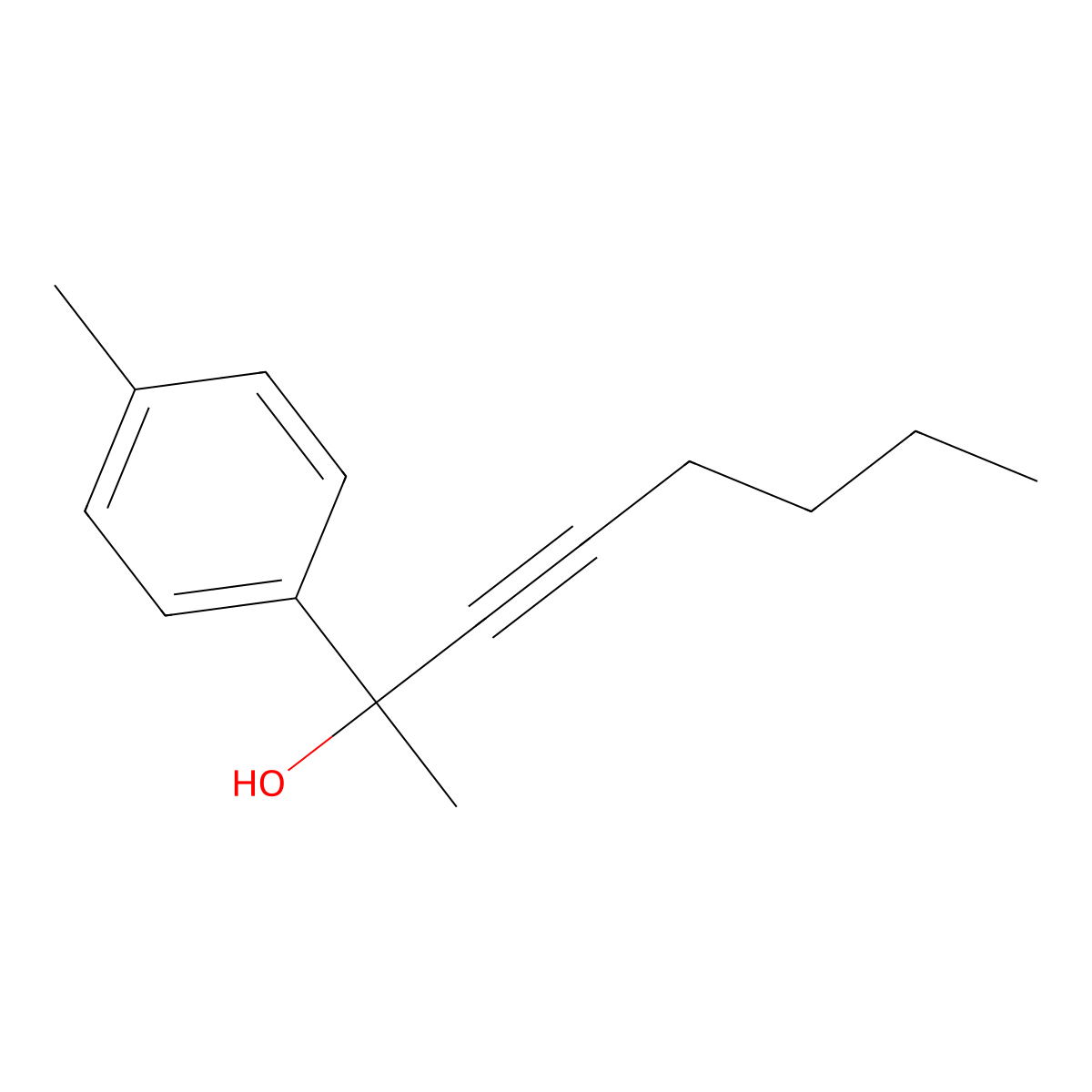 2-(P-Tolyl)oct-3-YN-2-OL molecular structure, CAS 1703800-87-6