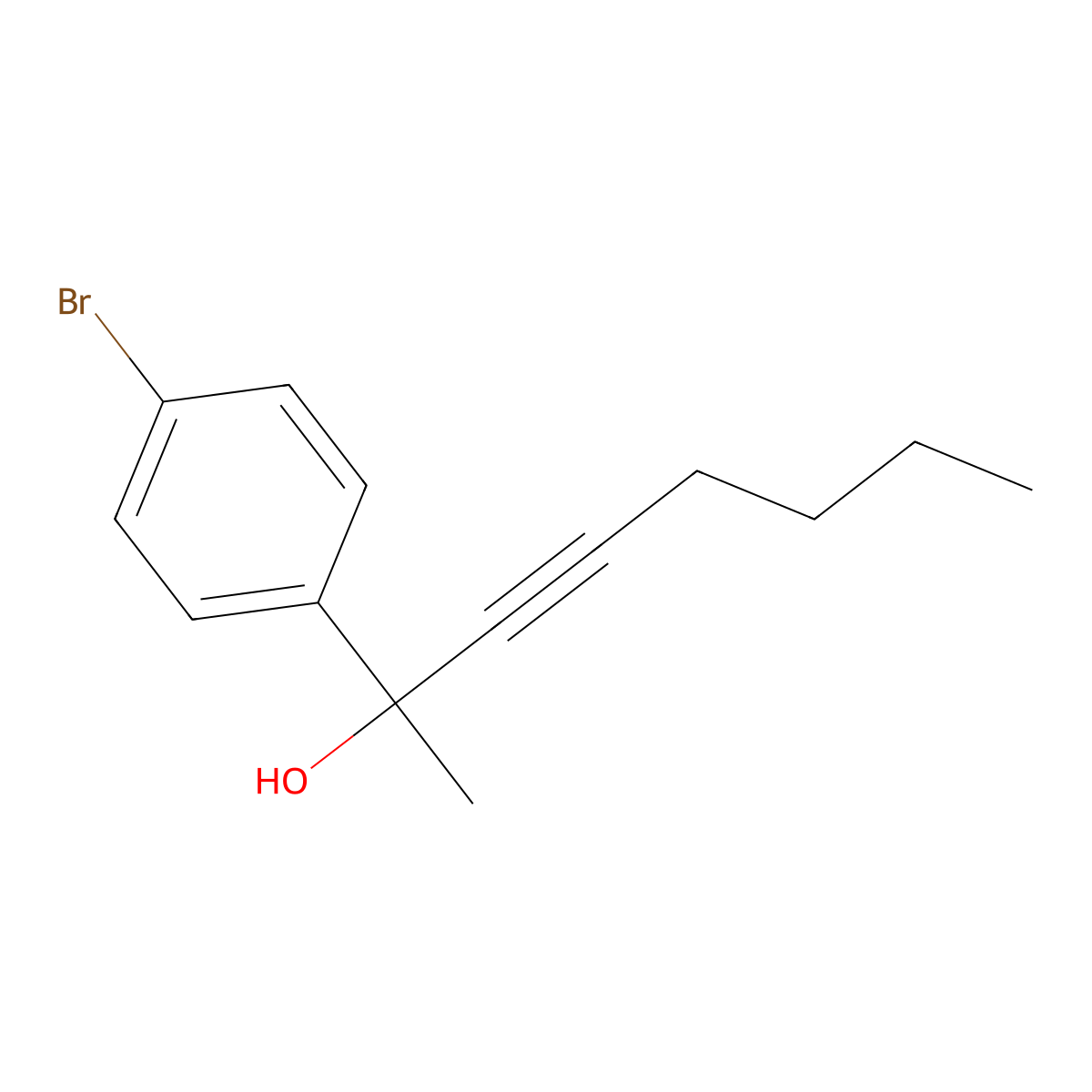 2-(4-Bromophenyl)oct-3-YN-2-OL molecular structure, CAS 1703800-90-1