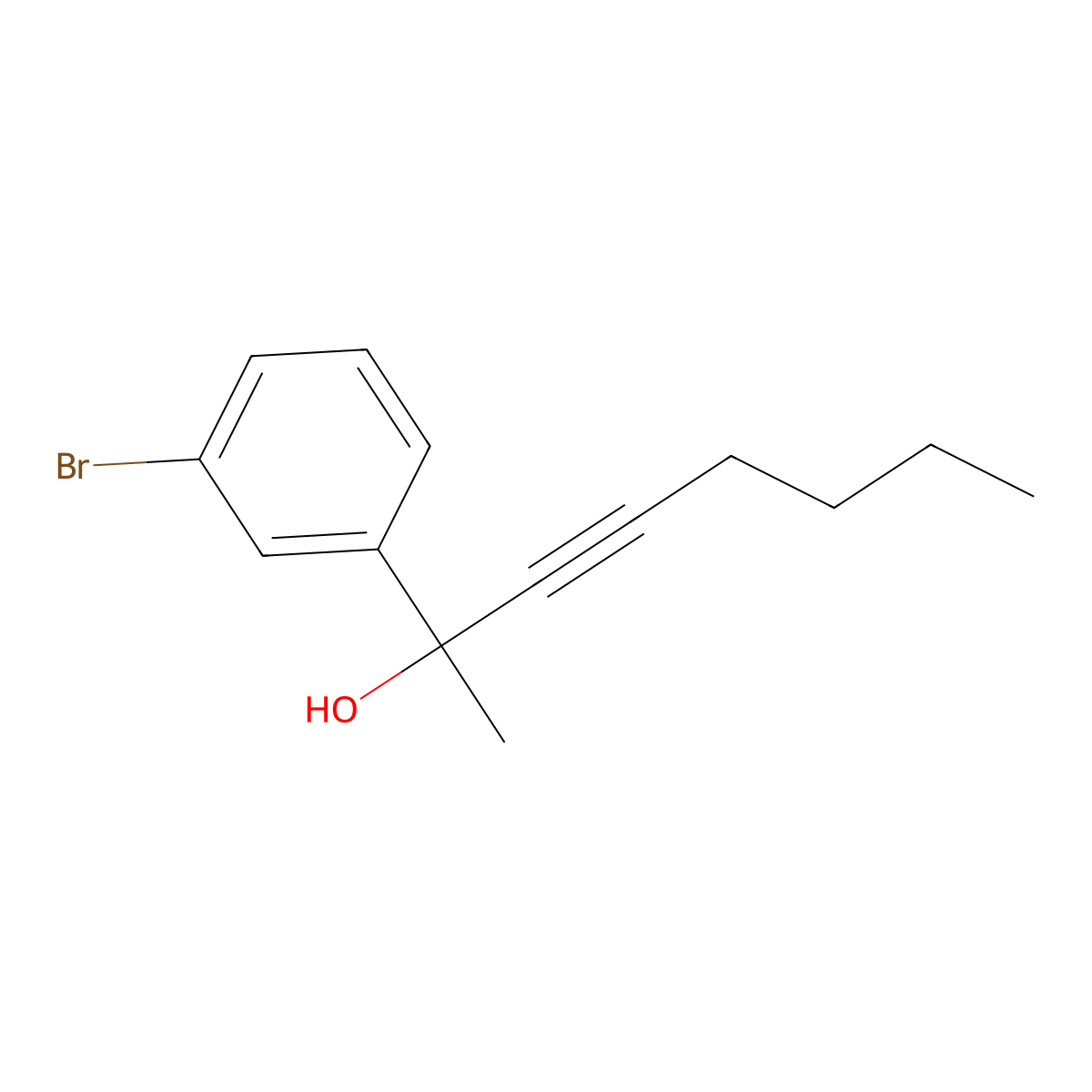 2-(3-Bromophenyl)oct-3-YN-2-OL molecular structure, CAS 1703800-96-7