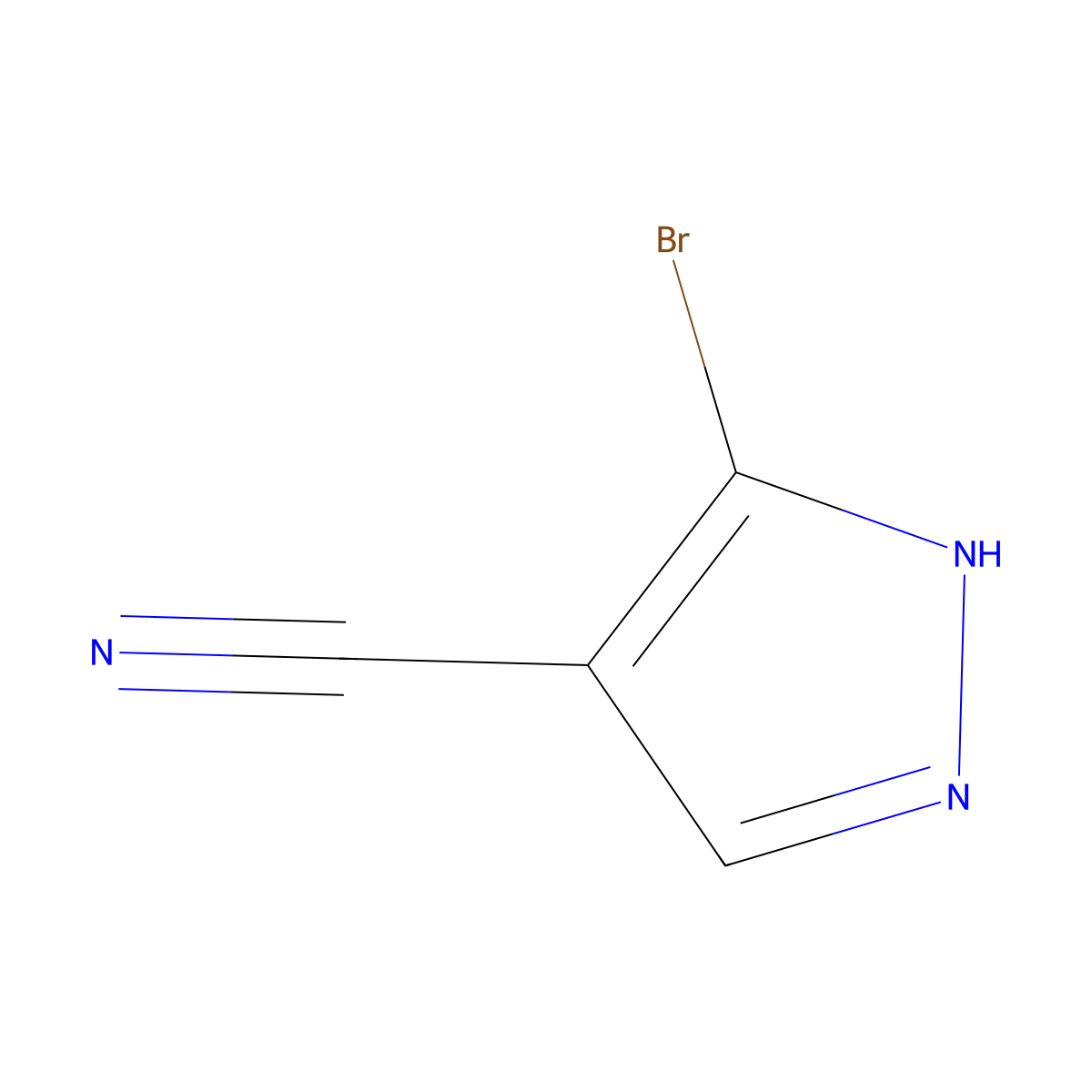 5-bromo-1H-pyrazole-4-carbonitrile molecular structure, CAS 1703808-52-9
