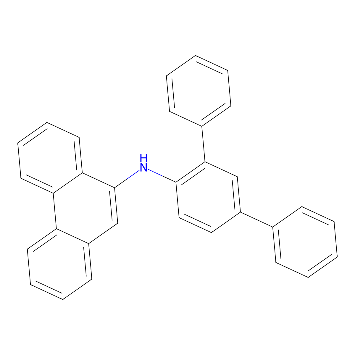 N-([1,1':3',1''-Terphenyl]-4'-yl)phenanthren-9-amine molecular structure, CAS 1703834-47-2