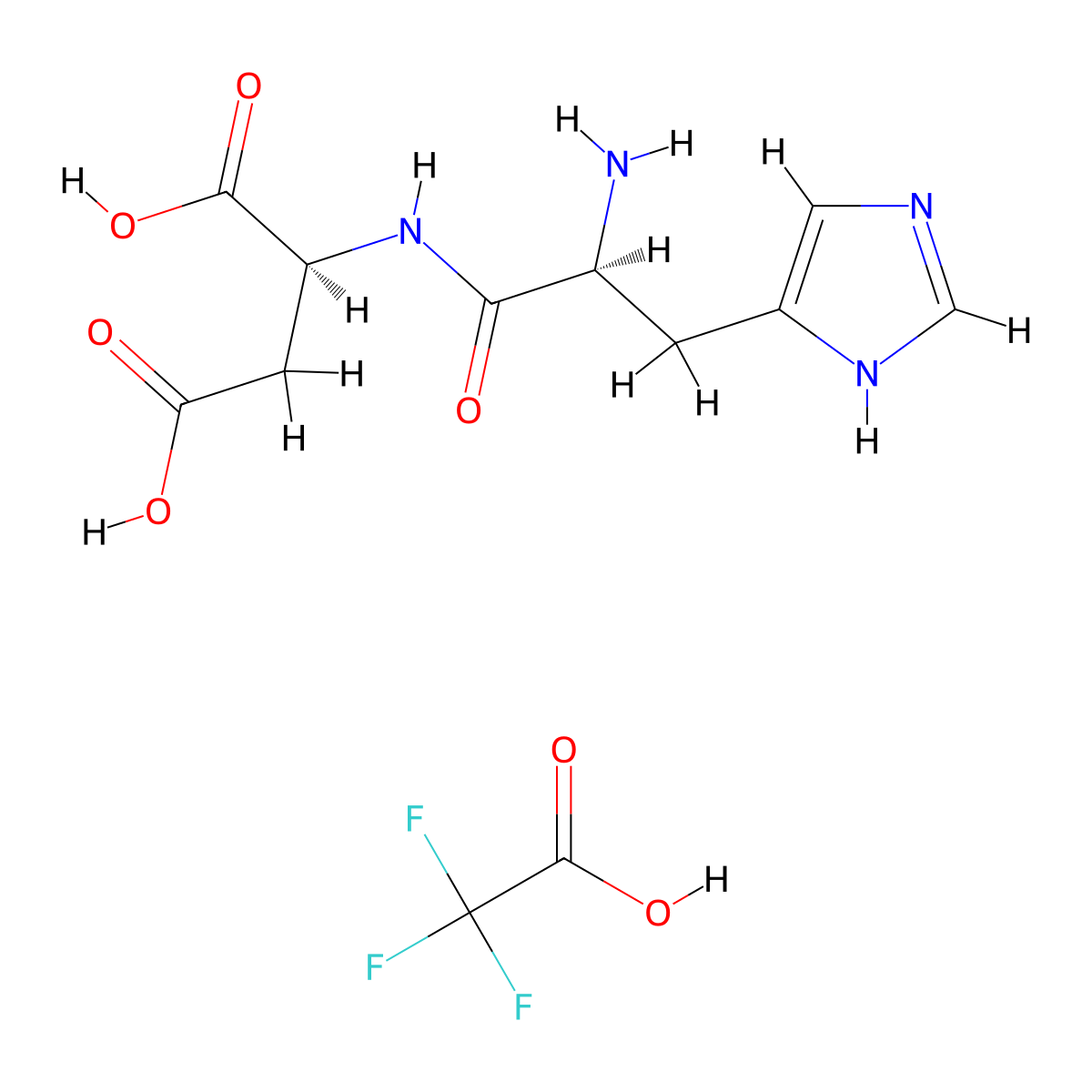 L-Histidyl-L-aspartic acid 2,2,2-trifluoroacetate molecular structure, CAS 170384-17-5
