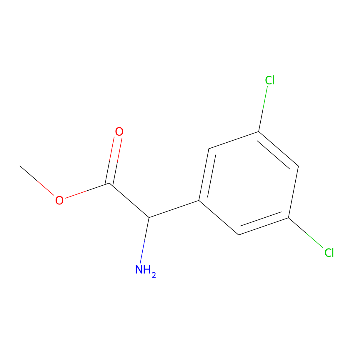 Methyl (S)-2-amino-2-(3,5-dichlorophenyl)acetate molecular structure, CAS 1703843-01-9