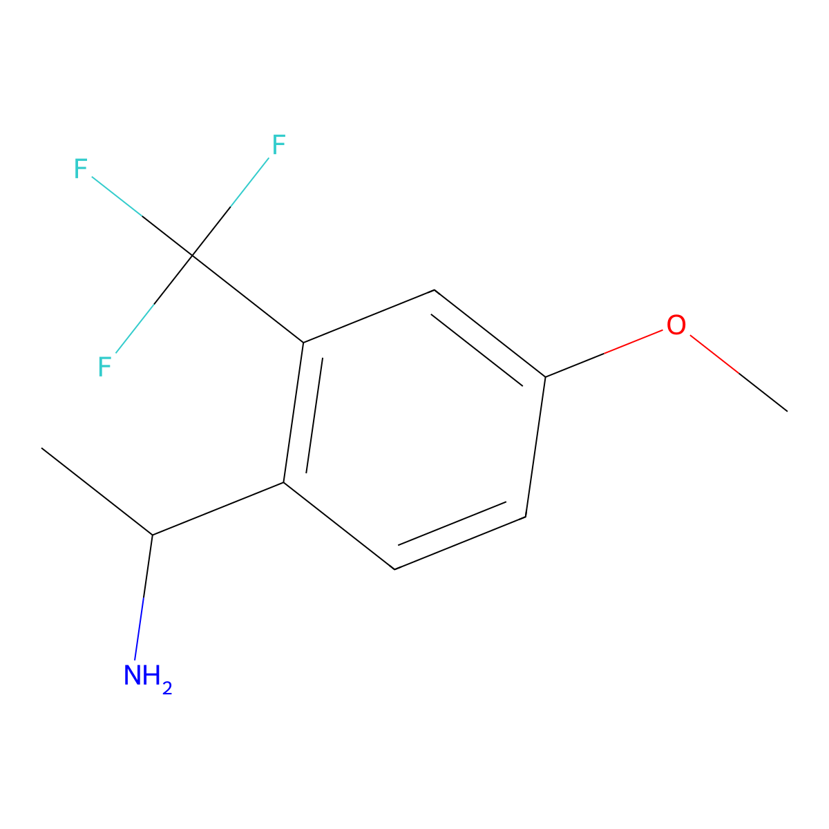 (1S)-1-[4-Methoxy-2-(trifluoromethyl)phenyl]ethanamine molecular structure, CAS 1703852-83-8