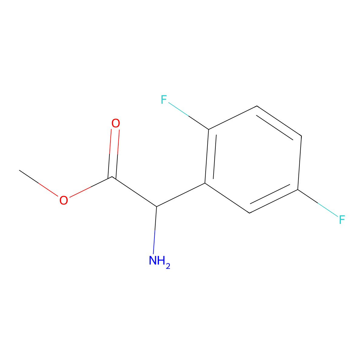 Methyl (R)-2-amino-2-(2,5-difluorophenyl)acetate molecular structure, CAS 1703862-93-4