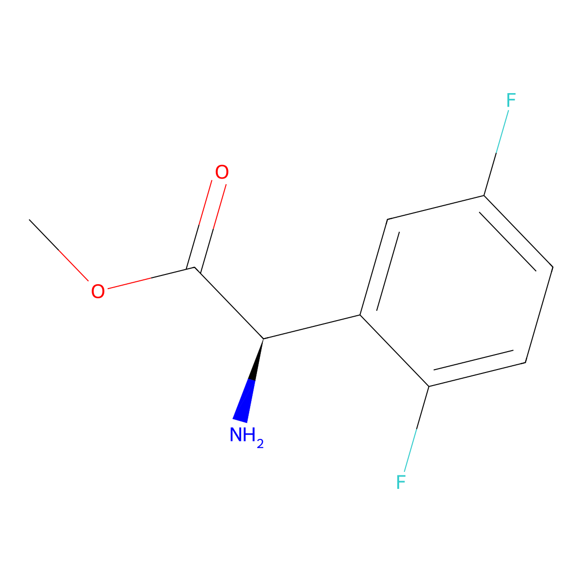 Methyl (R)-2-amino-2-(2,5-difluorophenyl)acetate molecular structure, CAS 1703862-93-4