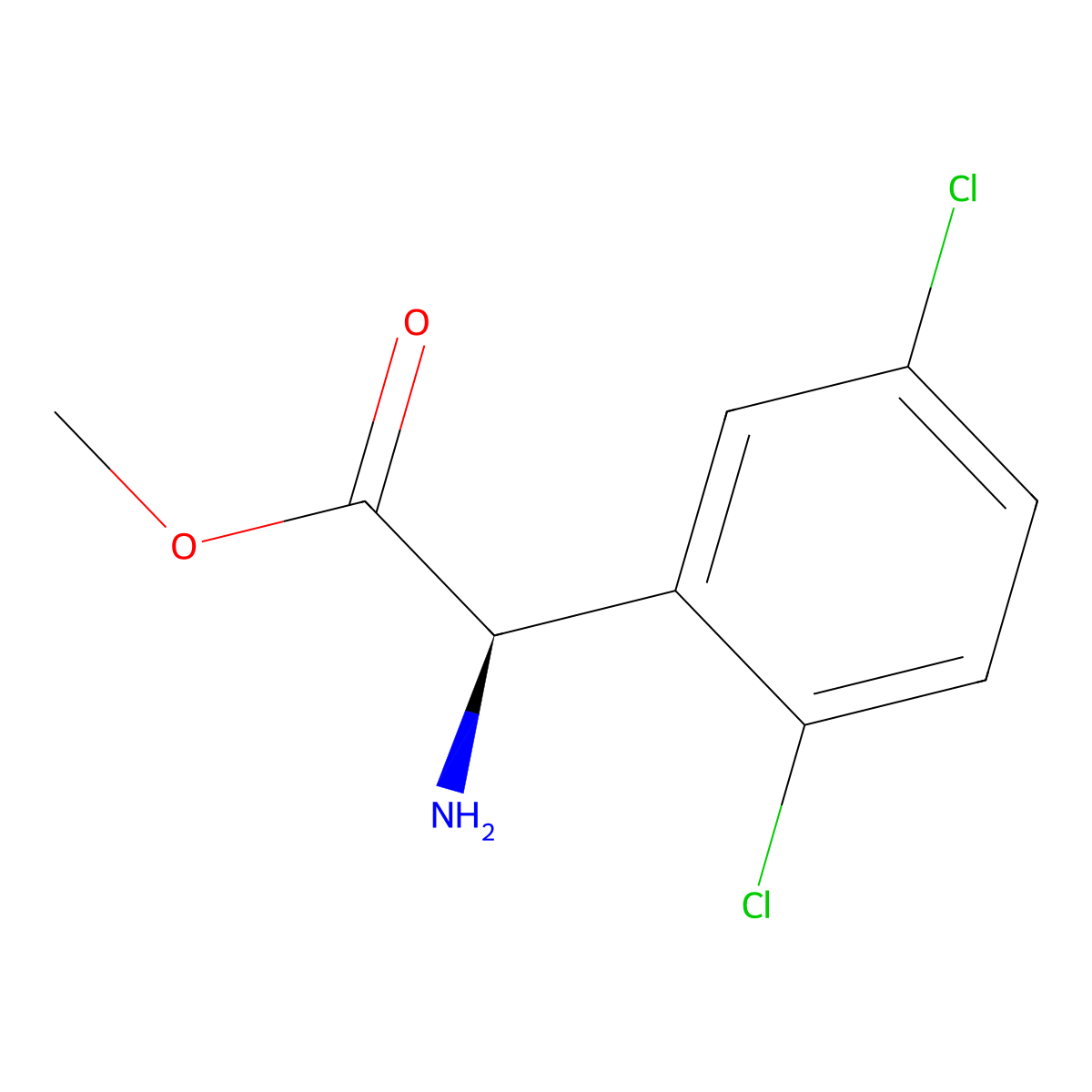 Methyl (r)-2-amino-2-(2,5-dichlorophenyl)acetate hydrochloride molecular structure, CAS 1703871-80-0