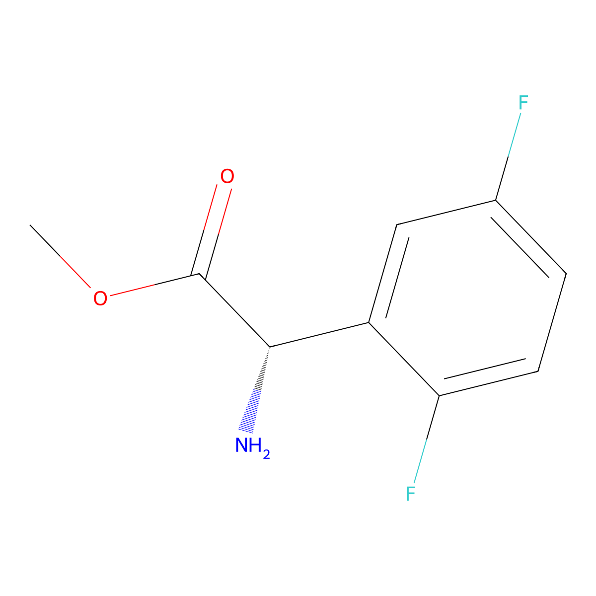 Methyl (S)-2-amino-2-(2,5-difluorophenyl)acetate molecular structure, CAS 1703873-68-0