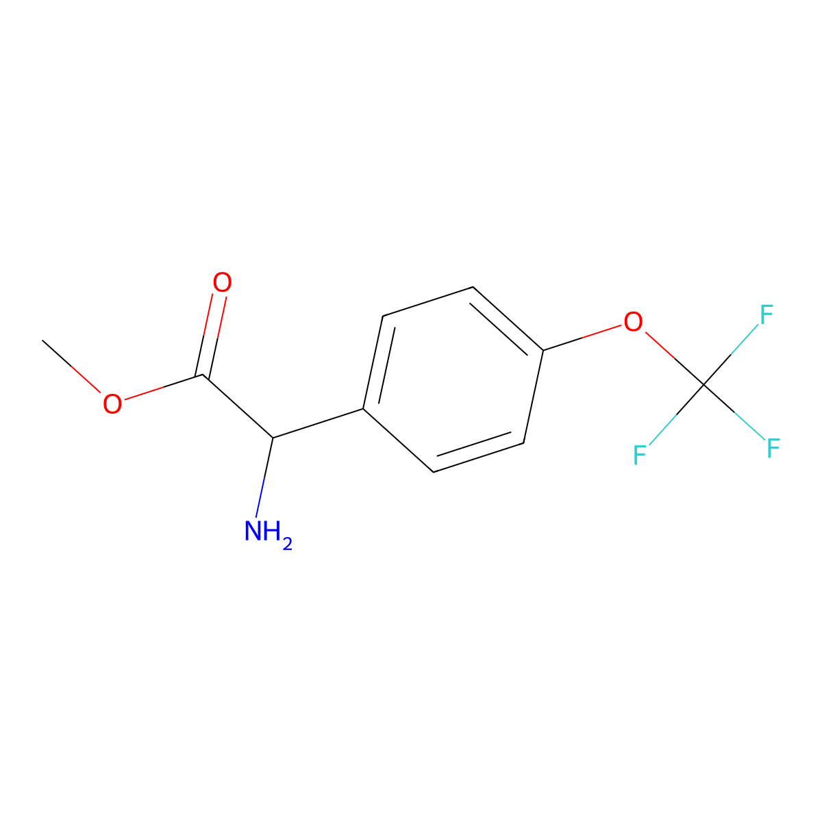 Methyl (S)-2-amino-2-(4-(trifluoromethoxy)phenyl)acetate molecular structure, CAS 1703877-32-0