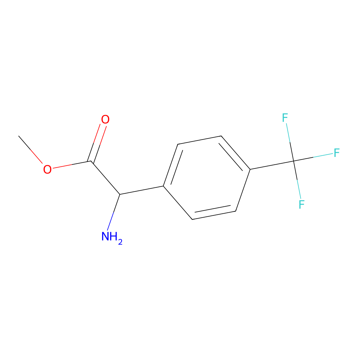 Methyl (R)-2-amino-2-(4-(trifluoromethyl)phenyl)acetate molecular structure, CAS 1703894-01-2