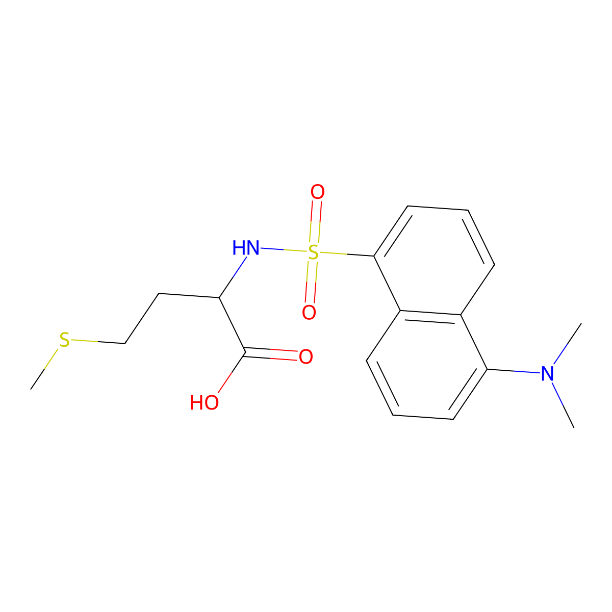Dansylmethionine molecular structure, CAS 17039-58-6