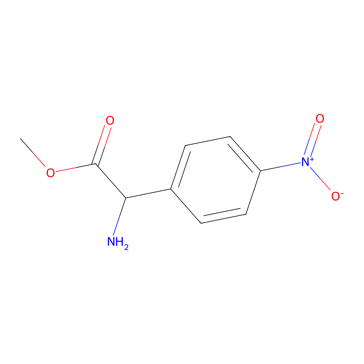 Methyl (S)-2-amino-2-(4-nitrophenyl)acetate molecular structure, CAS 1703923-83-4
