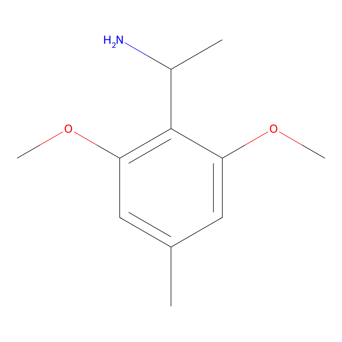 (1S)-1-(2,6-dimethoxy-4-methylphenyl)ethan-1-amine molecular structure, CAS 1703928-89-5