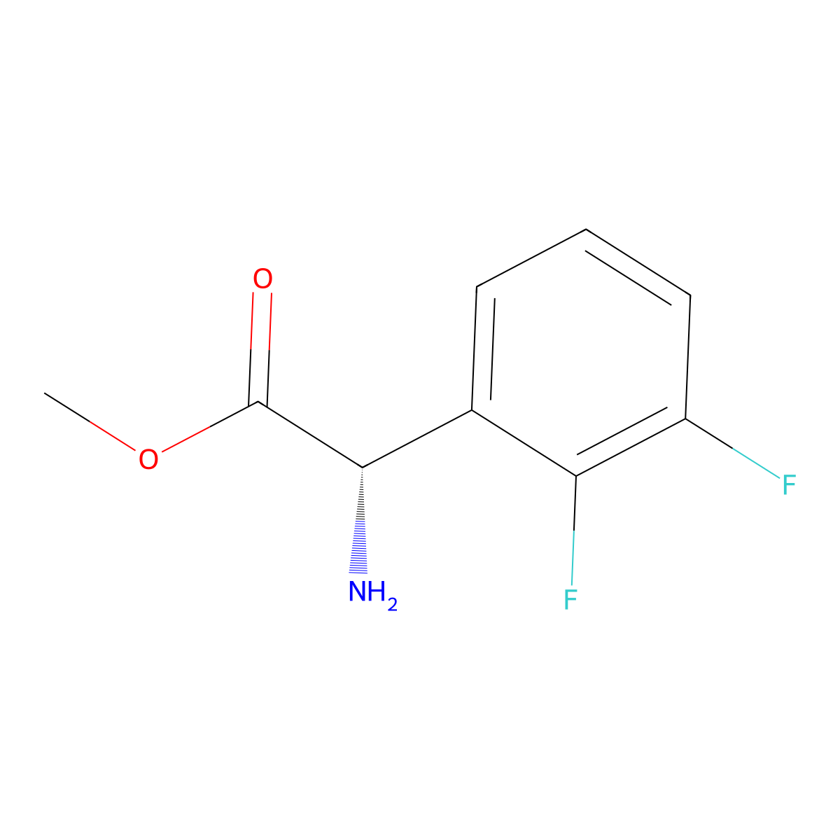 Methyl (S)-2-amino-2-(2,3-difluorophenyl)acetate molecular structure, CAS 1703961-04-9