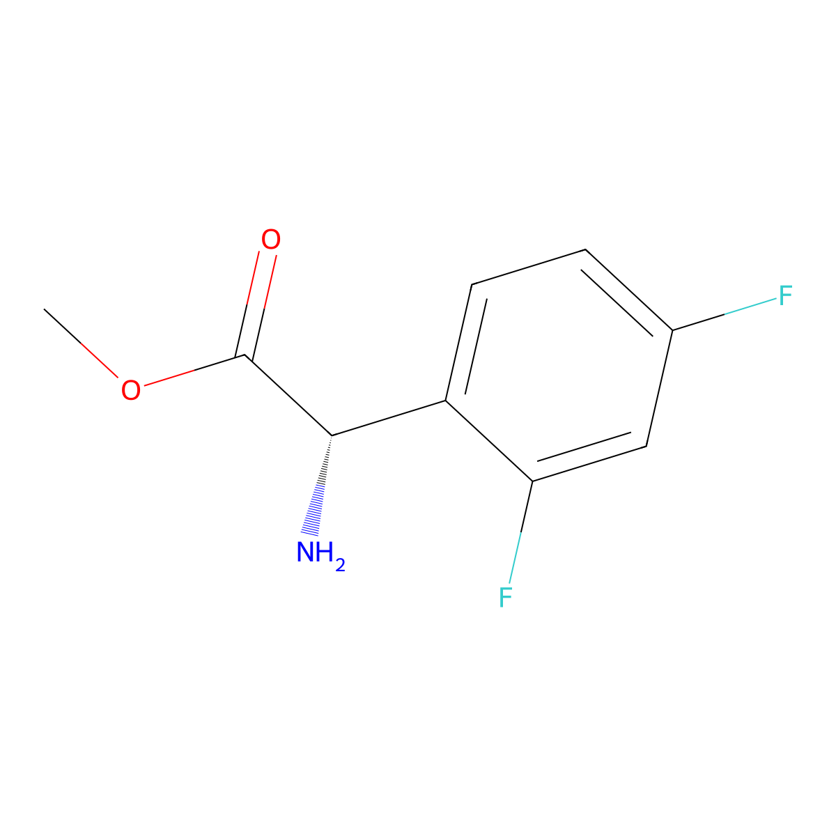 Methyl (2S)-2-Amino-2-(2,4-difluorophenyl)acetate molecular structure, CAS 1703977-01-8