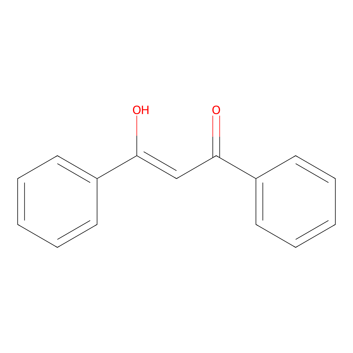 3-Hydroxy-1,3-diphenyl-propenone molecular structure, CAS 1704-15-0