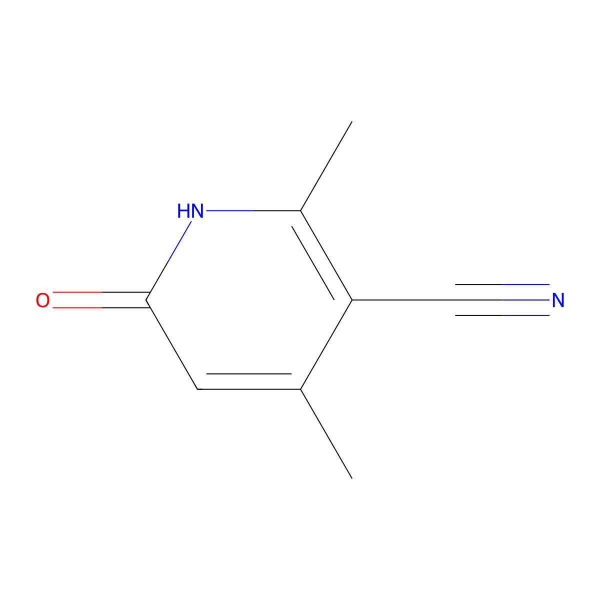 6-Hydroxy-2,4-dimethylnicotinonitrile molecular structure, CAS 1704-19-4
