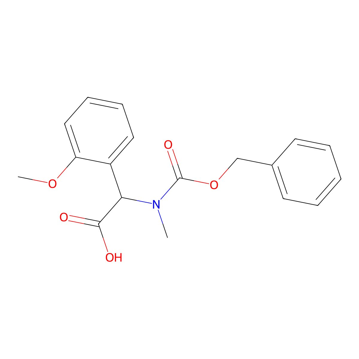 2-{[(Benzyloxy)carbonyl](methyl)amino}-2-(2-methoxyphenyl)acetic acid molecular structure, CAS 1704009-87-9