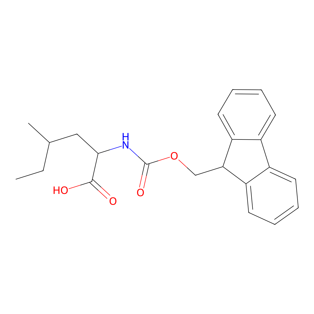 2-({[(9H-fluoren-9-yl)methoxy]carbonyl}amino)-4-methylhexanoic acid molecular structure, CAS 1704026-58-3