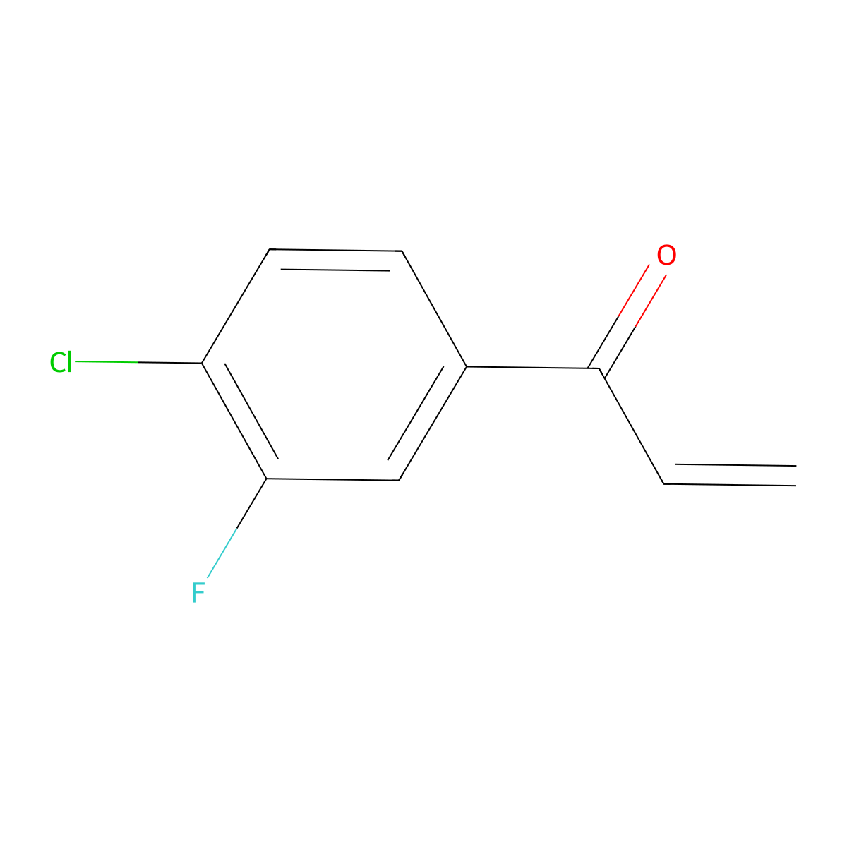1-(4-Chloro-3-fluorophenyl)prop-2-en-1-one molecular structure, CAS 1704029-55-9