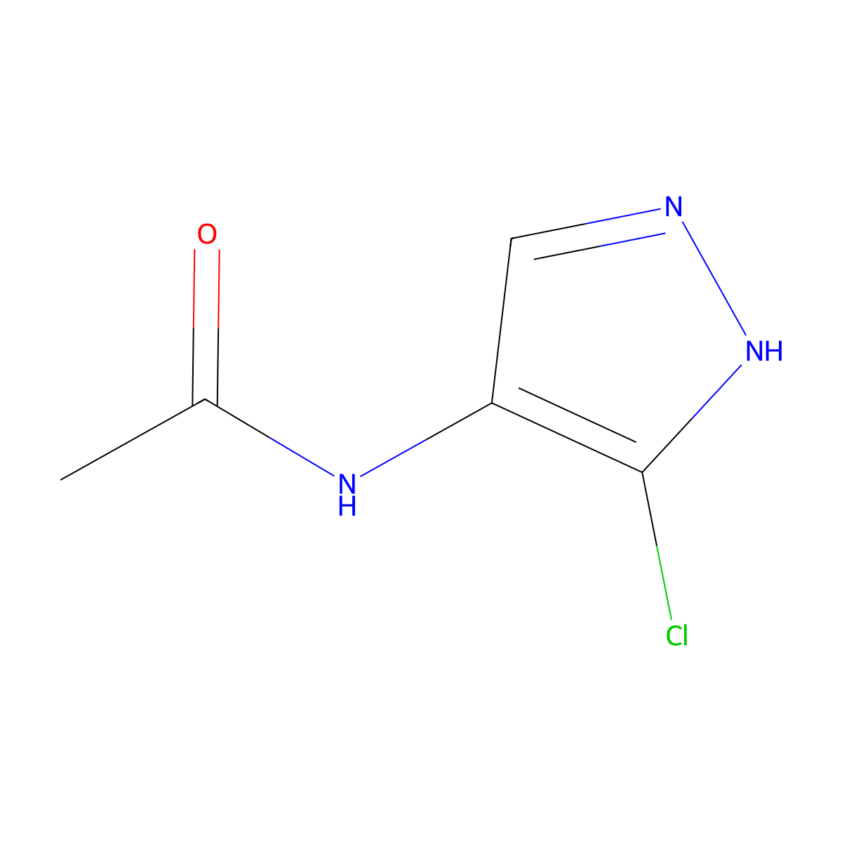 N-(3-chloro-1H-pyrazol-4-yl)acetamide molecular structure, CAS 1704063-31-9