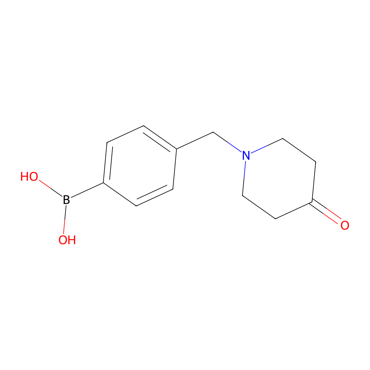 4-((4-Oxopiperidin-1-yl)methyl)phenylboronic acid molecular structure, CAS 1704063-48-8