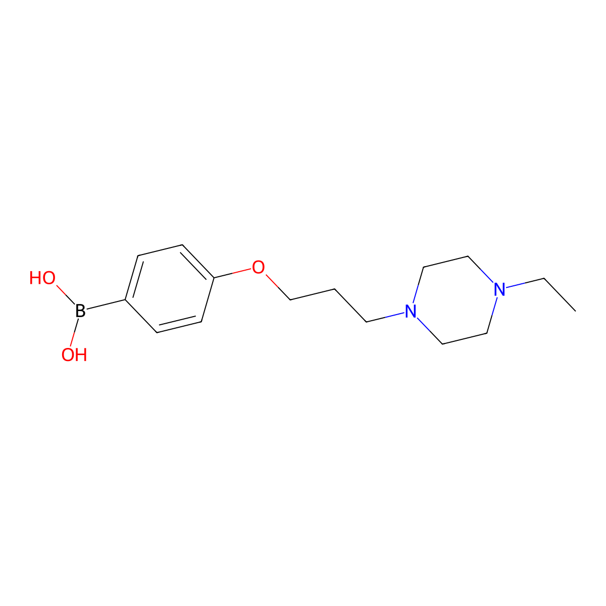 4-(3-(4-Ethylpiperazin-1-yl)propoxy)phenylboronic acid molecular structure, CAS 1704063-50-2