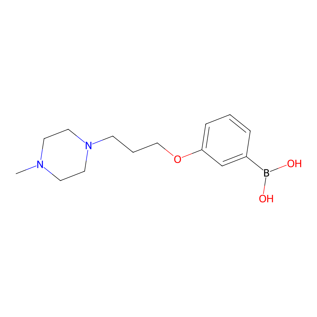 (3-(3-(4-Methylpiperazin-1-yl)propoxy)phenyl)boronic acid molecular structure, CAS 1704063-55-7