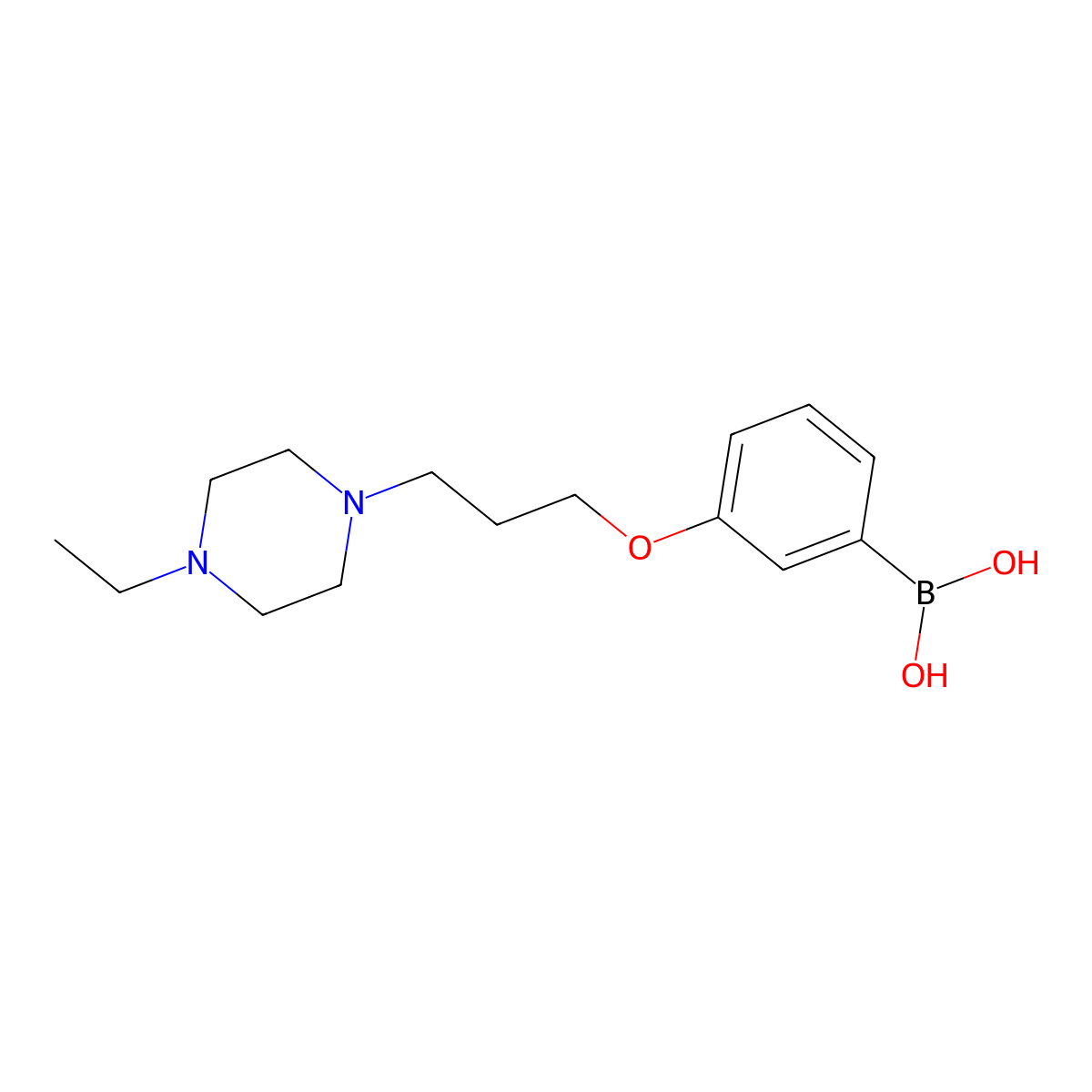 (3-(3-(4-Ethylpiperazin-1-yl)propoxy)phenyl)boronic acid molecular structure, CAS 1704063-57-9