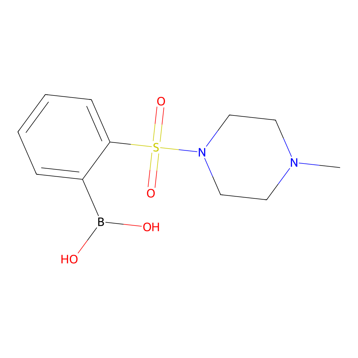 2-(4-Methylpiperazin-1-ylsulfonyl)phenylboronic acid molecular structure, CAS 1704063-62-6