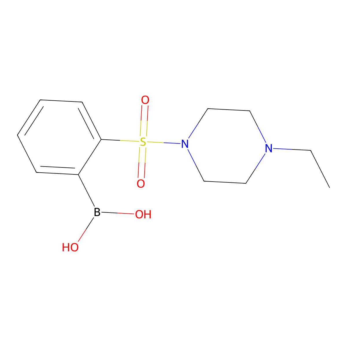 2-(4-Ethylpiperazin-1-ylsulfonyl)phenylboronic acid molecular structure, CAS 1704063-64-8