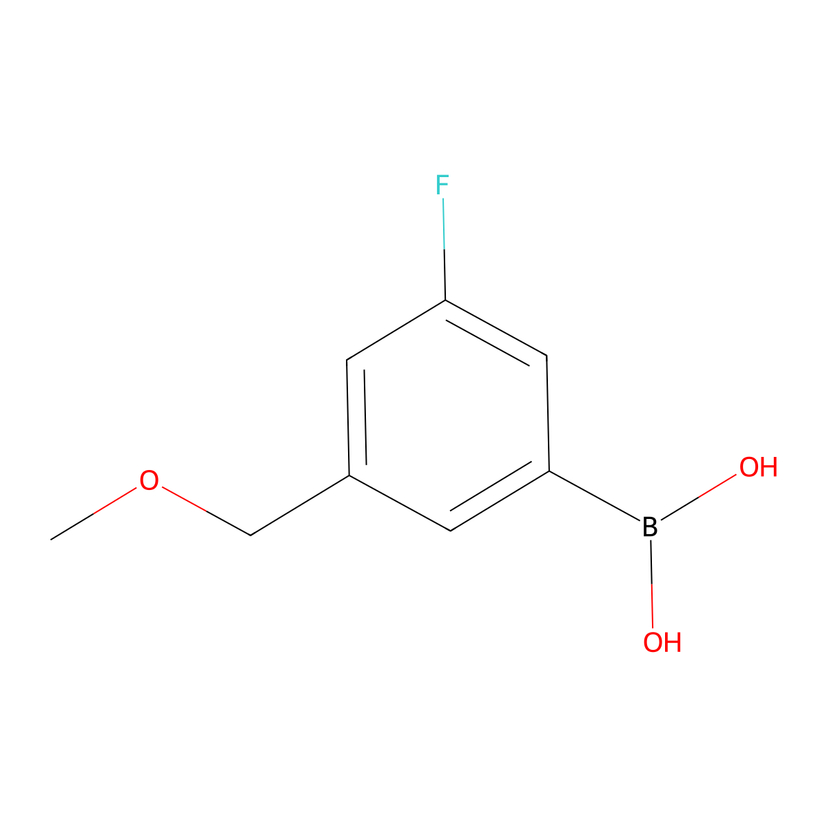 (3-Fluoro-5-(methoxymethyl)phenyl)boronic acid molecular structure, CAS 1704063-73-9