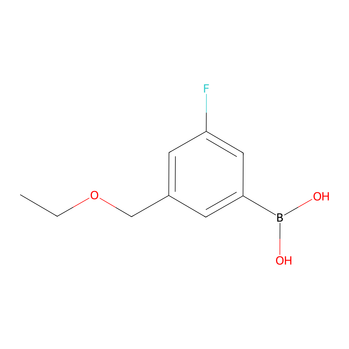 (3-(Ethoxymethyl)-5-fluorophenyl)boronic acid molecular structure, CAS 1704063-74-0